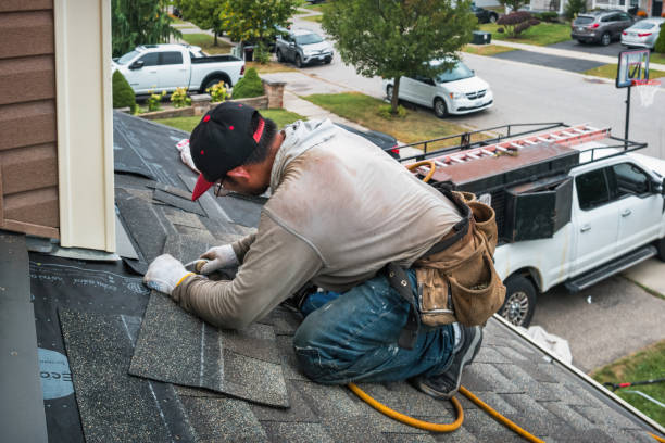 Professional Flat Roof Repair technician working in Bunola, PA